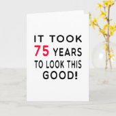 Es dauerte 75 Jahre Geburtstagsgestalte Karte (Gelbe Blume)