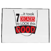 Es dauerte 7 Jahrzehnte, um diesen GUTEN -70th Große Geschenktüte (Rückseite)