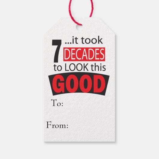 Es dauerte 7 Jahrzehnte, um dieses gute Bild zu se Geschenkanhänger (Rückseite)