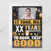 Es dauerte Jahre, bis ich ein altes, sonniges Gebu Einladung (Vorderseite)