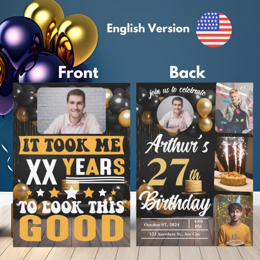 Es dauerte Jahre, bis ich ein altes, sonniges Gebu Einladung