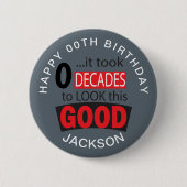 Es dauerte zehn Jahrzehnte, um diesen guten - grau Button (Vorderseite)