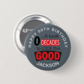 Es dauerte zehn Jahrzehnte, um diesen guten - grau Button (Vorne & Hinten)