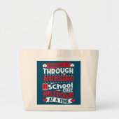 Es durch die Krankenschule zu schaffen, eine Melze Jumbo Stoffbeutel (Vorne)