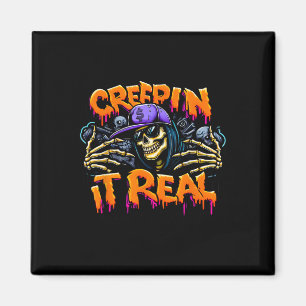 Es echtes Halloween Hip Hop Skeleton Drug Graffiti Magnet