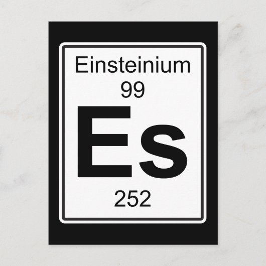 Es - Einsteinium Postkarte (Vorderseite)
