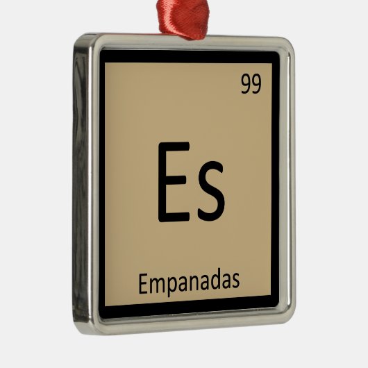 Es - Empanadas Appetizer Chemie Periodischer Tisch Silbernes Ornament (Rechts)