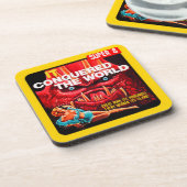 "Es eroberte Welt" Fünfzigerjahre Film-Kasten Untersetzer (Linke Seite)