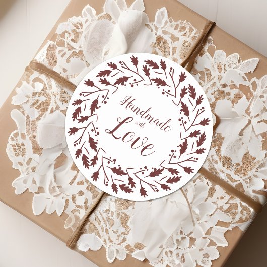 Es etikettiert für Artikel Artesanos Handmade Runder Aufkleber