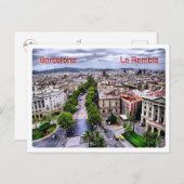 ES Europe - Spanien - Barcelona la Rambla - Postkarte (Vorne/Hinten)