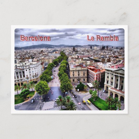 ES Europe - Spanien - Barcelona la Rambla - Postkarte (Vorderseite)