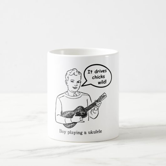 Es fährt die wilden Küken! (Ukulele) Kaffeetasse (Mittel)