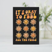 Es fällt ihm ein, alle Gefühle der psychischen Ges Dankeskarte (Stehend Vorderseite)