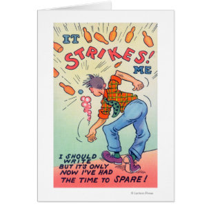 Es fällt mir auf, Cartoon Mann Bowling