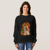 Es fällt Y All Cocker Spaniel Pumpkin Fall Herbst Sweatshirt (Vorne ganz)
