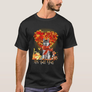 Es fällt Y all Husky Dog Lovers Erntedank Hall T-Shirt