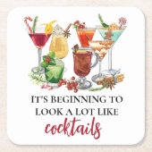Es fängt an, wie Cocktails auszusehen Rechteckiger Pappuntersetzer (Vorderseite)