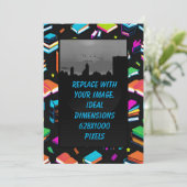 Es farbenfroh zu buchen einladung (Stehend Vorderseite)