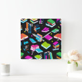 Es farbenfroh zu buchen quadratische wanduhr (Zuhause)