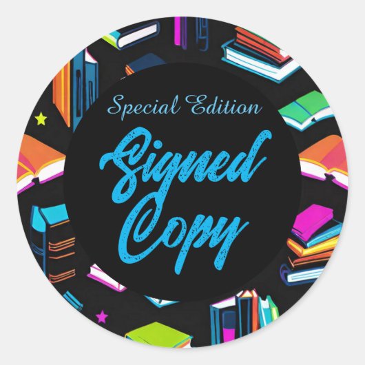 Es farbenfroh zu buchen runder aufkleber (Vorderseite)