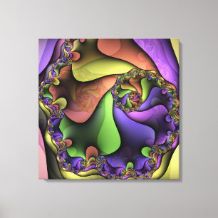 Es fast gegenüberstellen wickelte Leinwand ein