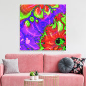 Es fließt durch gezogene Canvas Leinwanddruck (Insitu (Wohnzimmer))