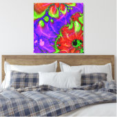 Es fließt durch gezogene Canvas Leinwanddruck (Insitu (Schlafzimmer))