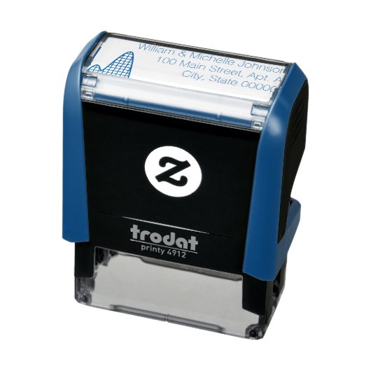 Es fügt die Briefmarke der selbstfarbigen Adresse Permastempel (Produkt)