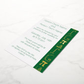 Es fügt sich in die "Grüne Foil Einladung" hinzu Folieneinladung (Gedreht)