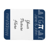 Es fügt sich in Navy Rett-the-Date-Magnet hinzu Magnet (Horizontal)