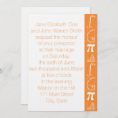 Es fügt sich in Orange Hochzeit Einladung hinzu (Vorne/Hinten)