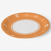 Es fügt sich in Orange Paper Plate hinzu Pappteller (Schrägansicht)