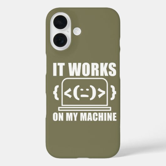 Es funktioniert auf meinem Rechner Lustiger Coder Case-Mate iPhone Hülle (Rückseite)