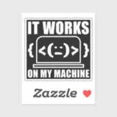 Es funktioniert auf meiner Maschine Funny Coder un Aufkleber (Blatt)