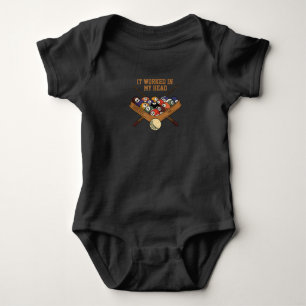 Es funktionierte in meinem Kopf Billard Geschenk 8 Baby Strampler
