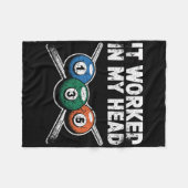 Es funktionierte in meinem Kopf Billard Pool Spaß Fleecedecke (Vorderseite (Horizontal))