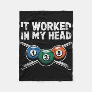 Es funktionierte in meinem Kopf Billard Pool Spaß  Fleecedecke