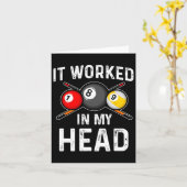 Es funktionierte in meinem Kopf Billiard Shirts Po Karte (Gelbe Blume)