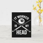 Es funktionierte in meinem Kopf Funny Billiards Po Karte (Gelbe Blume)