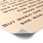 ES GAB EIN KLEINES MÄDCHENGedicht Poster (Ecke)