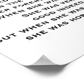 ES GAB EIN KLEINES MÄDCHENGedicht Poster (Ecke)