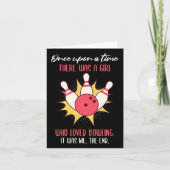 Es gab ein Mädchen, das Bowling Bowler liebte Karte (Vorderseite)