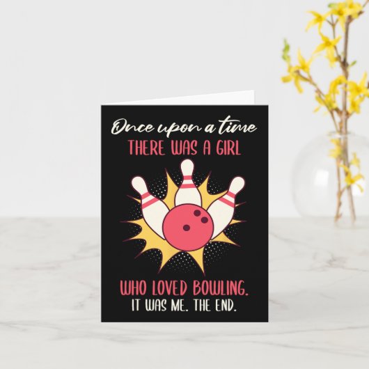 Es gab ein Mädchen, das Bowling Bowler liebte Karte (Gelbe Blume)