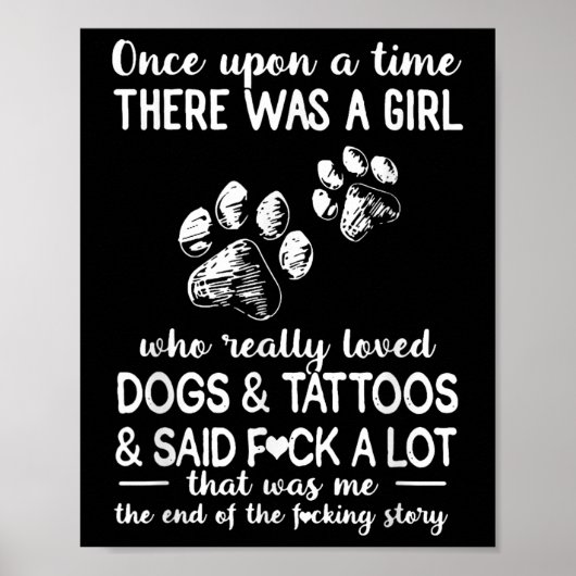 Es gab ein Mädchen, das Hunde und Tattoos wirklich Poster (Vorne)