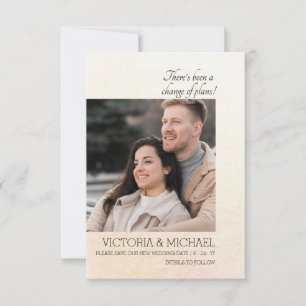 Es gab eine Änderung der Pläne Ankündigung