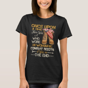 Es gab eine Frau, die Kampfstiefel Lady Veter trug T-Shirt