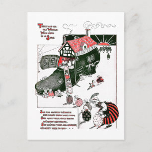 Es gab einen alten Frauenrhym Postkarte