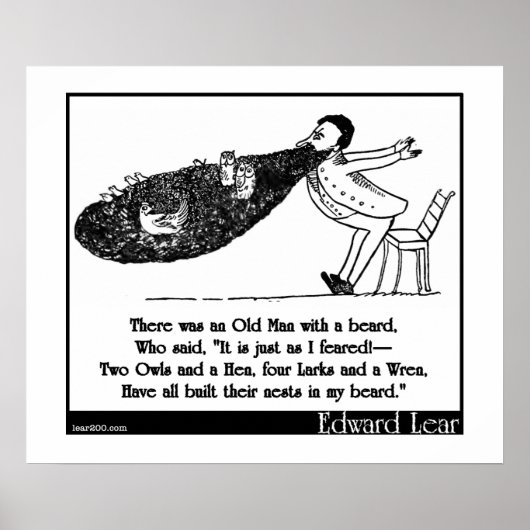 Es gab einen alten Mann mit Bart Poster (Vorne)