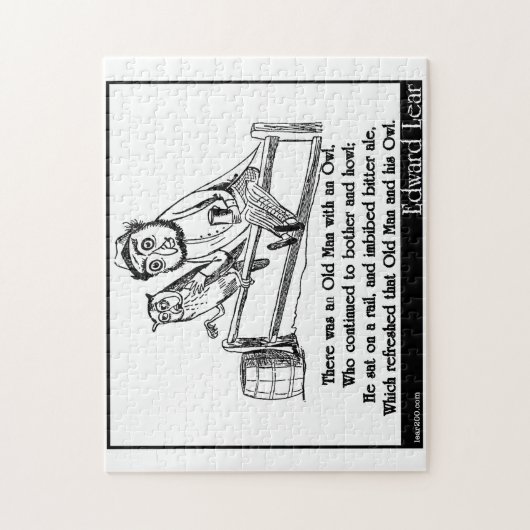 Es gab einen alten Mann mit einer Eule Puzzle (Vertikal)