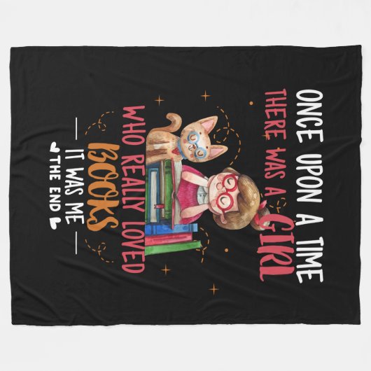 Es gab einmal ein Mädchen, das wirklich Bücher mac Fleecedecke (Vorderseite (Horizontal))